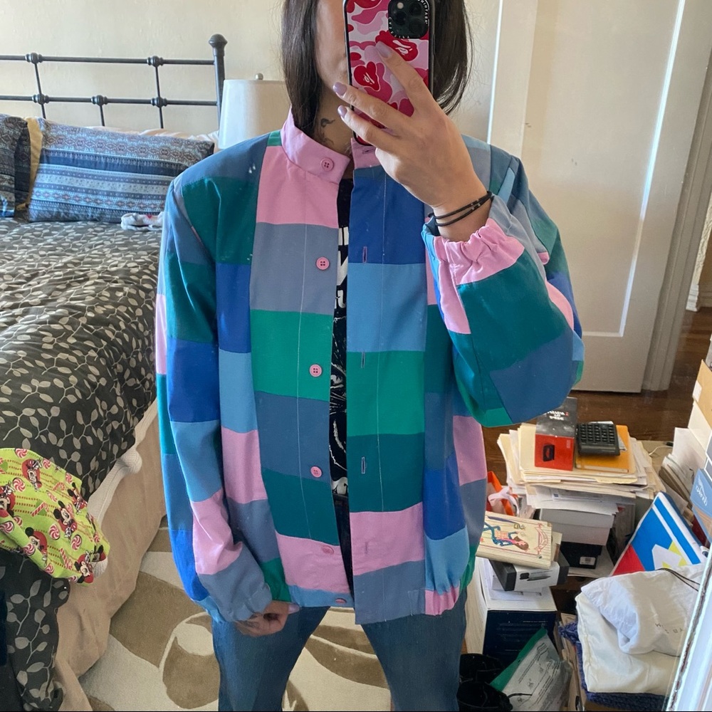 Vintage Oversized Patch Work Jacket - image 4